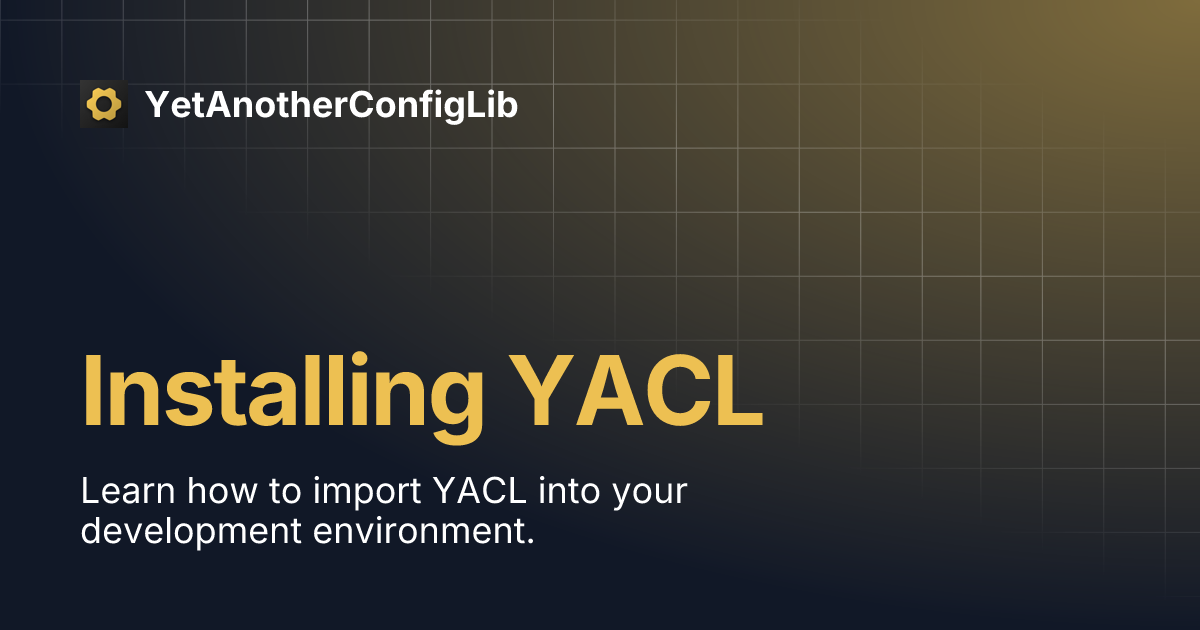 Installing yacl yetanotherconfiglib